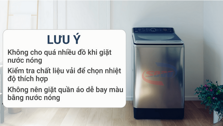 những lưu ý khi giặt đồ bằng nước nóng