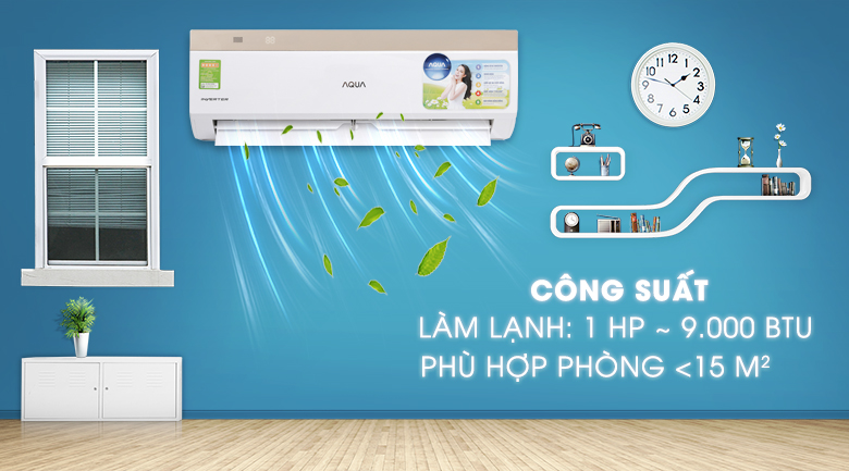 Máy lạnh Aqua Inverter 1 HP AQA-KCRV9VKS