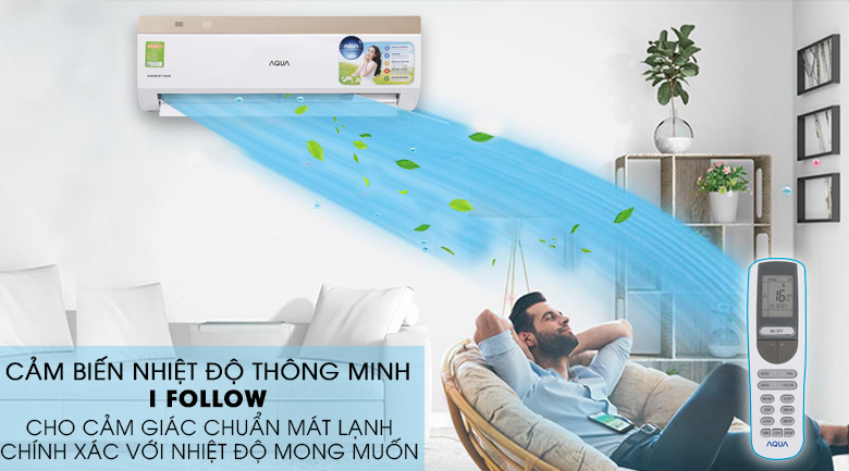 Cảm biến I-Feel - Máy lạnh Aqua Inverter 1 HP AQA-KCRV9VKS