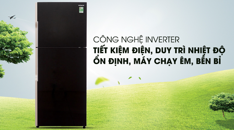 Công nghệ Inverter tiết kiệm điện năng - Tủ lạnh Hitachi Inverter 365 lít R-VG440PGV3