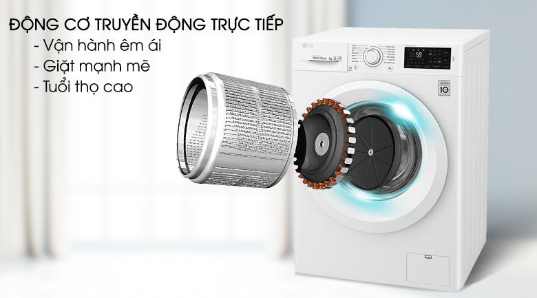 Truyền động trực tiếp - Máy giặt LG FC1475N5W2