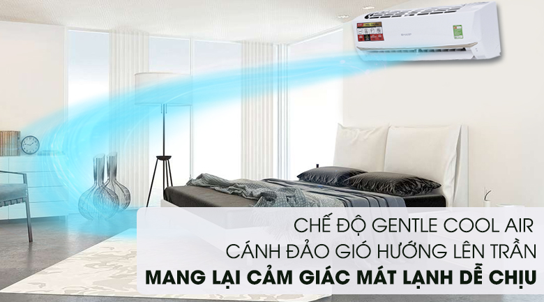 Chế độ Gentle Cool Air - Máy lạnh Sharp 1 HP AH-A9UEW