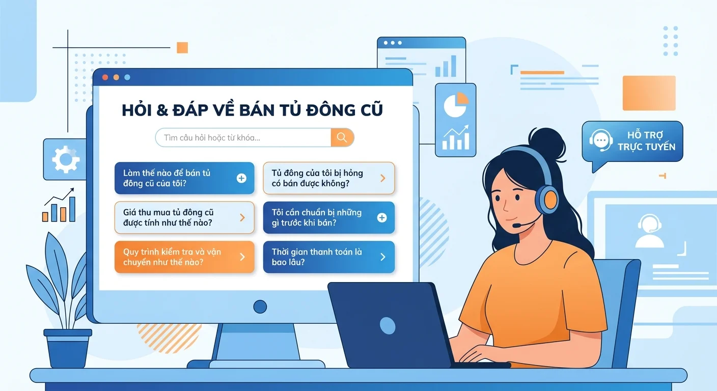 Thu Mua Tủ Đông Cũ Giá Cao Tận Nơi TP.HCM 2026 2 cau hoi thu mua tu dong cu c5b121 | Điện Lạnh Quý Nhân